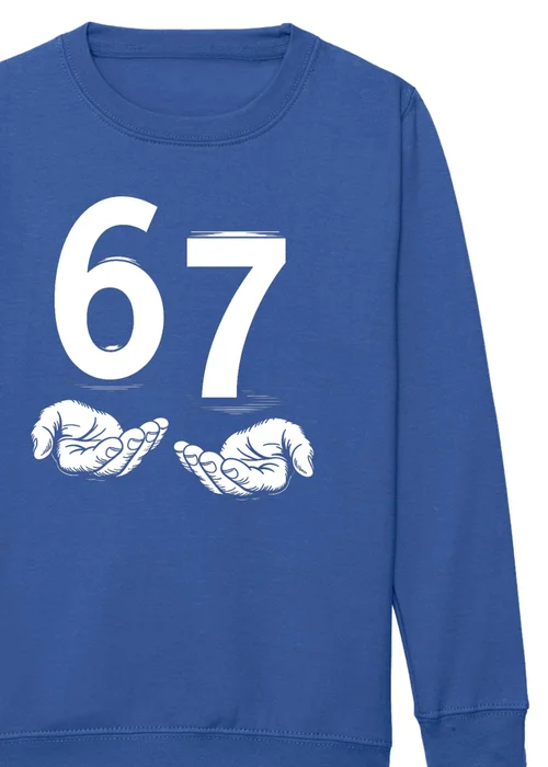 Ada & Ted 67 Hand Boys Royal Blue Graphic Sweatshirt (3-13 Years) - 12-13 yrs Image 2