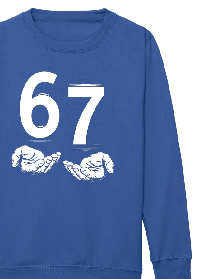 Ada & Ted 67 Hand Boys Royal Blue Graphic Sweatshirt (3-13 Years)