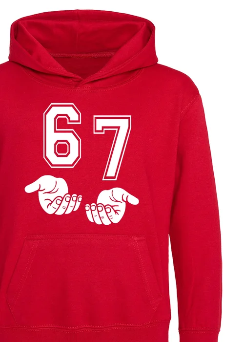 Ada & Ted 67 Hand Collegiate Boys Red Graphic Hoodie (3-13 Years) - 3-4 Yrs Image 2