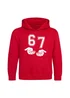 Ada & Ted 67 Hand Collegiate Boys Red Graphic Hoodie (3-13 Years) - 3-4 Yrs Image 1