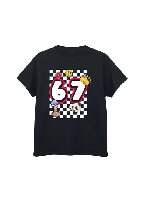 Ada & Ted 67 Checks Boys Black Graphic T-Shirt (3-13 Years) - 5-6 Yrs Image 1