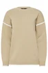 Long Tall Sally Natural Brown Piped Crew Neck Jumper - Size 22-24 Image 5
