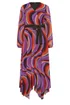 Star By Julien Macdonald Purple Abstract Mesh Pleated Maxi Dress - 20 Image 5