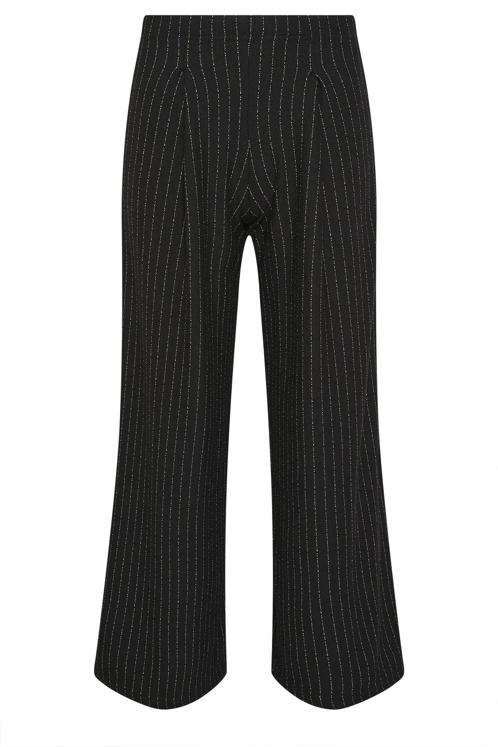 PixieGirl Petite Black Pinstripe Palazzo Wide Leg Trousers - 10 Image 5