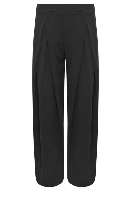 PixieGirl Petite Black Wrap Pleated Wide Leg Trousers - 12 Image 5