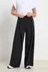 PixieGirl Petite Black Wrap Pleated Wide Leg Trousers - 12 Image 2