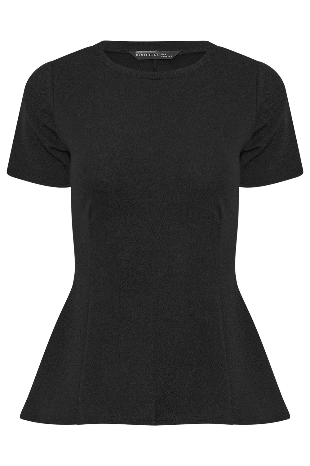 PixieGirl Petite Black Cinched Waist Top - Size 18 Image 5