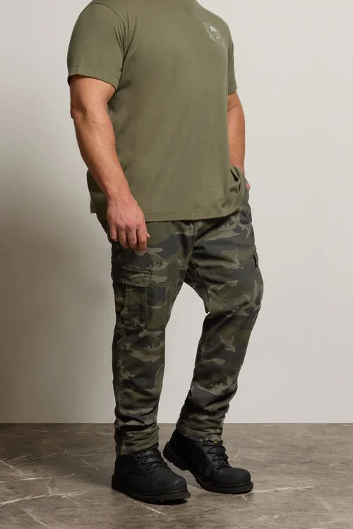 BadRhino Green Camo Print Cargo Trousers - 50 waist 30 leg Image 2