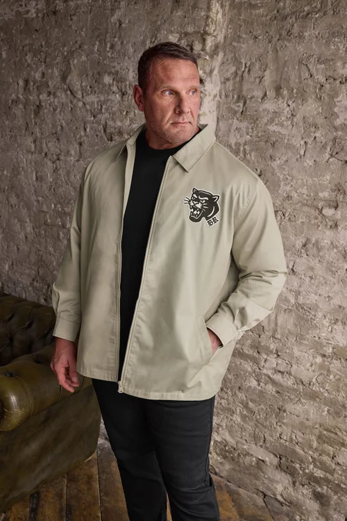 BadRhino Crockery Brown Embroidered Canvas Jacket - 7-8XL Image 1