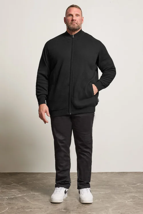 BadRhino Black Knitted Borg Zip Up - 3XL Image 2
