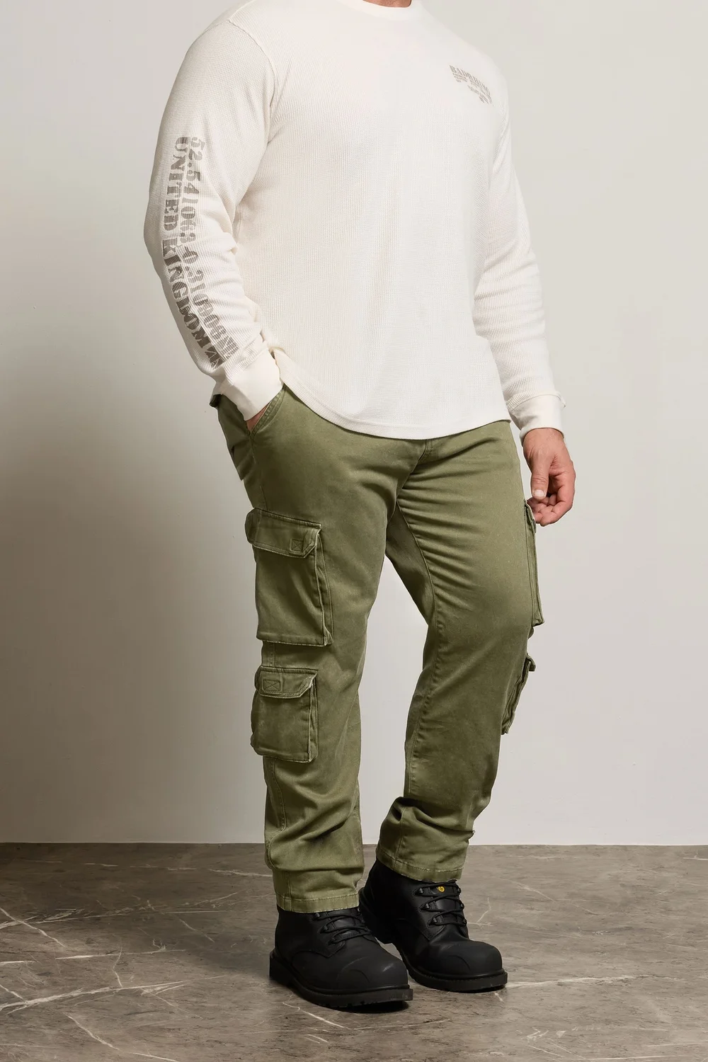 BadRhino Olive Green Cargo Trousers - 54 Waist Image 2