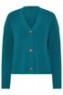 Long Tall Sally Teal Blue V-Neck Cardigan - Size 22-24 Image 5