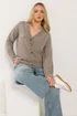Long Tall Sally Brown Seam Detail Knitted Cardigan - 14-16 Image 2