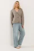 Long Tall Sally Brown Seam Detail Knitted Cardigan - 14-16 Image 3