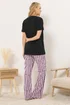 Long Tall Sally Black 'Happy Hour' Cocktail Wide Leg Pyjama Set - Size 10-12 Image 3