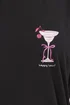 Long Tall Sally Black 'Happy Hour' Cocktail Wide Leg Pyjama Set - Size 10-12 Image 4
