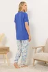 Long Tall Sally Blue 'Dreaming Of The Sea' Slogan Pyjama Set - Size 8-10 Image 3