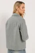 Long Tall Sally Grey Brushed Button Trucker Jacket - Size 16 Image 5
