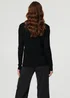 Izabel London Black Semi Sheer Heart Textured Slim Cardigan - 14 Image 2
