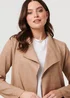Izabel London Brown Faux Suede Collared Open Front Jacket - 10 Image 3