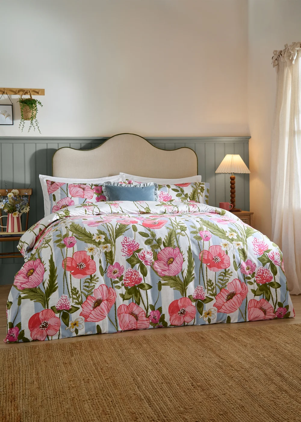 Wylder Poppy Trail Reversible Multicolour Duvet Cover Set - Single Image 1