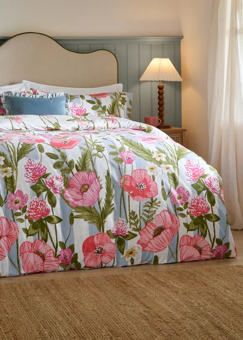 Wylder Poppy Trail Reversible Multicolour Duvet Cover Set - Single Image 3