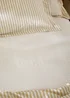 Yard Hebden 100% Cotton Narrow Stripe Honey Yellow Fitted Sheet - Single Image 1