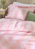 Wylder Nature Birdie Stripe Ruffle Pink Duvet Cover Set - Single Image 2