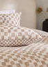 Hoem Nyhavn Checkerboard Reversible Tobacco Duvet Cover Set - Single Image 2