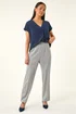Roman Grey Petite Straight Leg Ponte Stretch Trouser - Size 8 Image 2