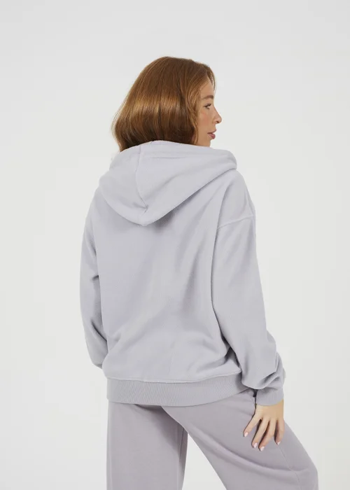 Brave Soul Light Grey Zip Through Polar Fleece Hoodie - XL Image 2