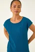Roman Teal Petite Textured Stretch Top - Size 18 Image 4