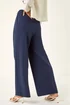 Roman Navy Pleat Front Wide Leg Trouser - Size 10 Image 3