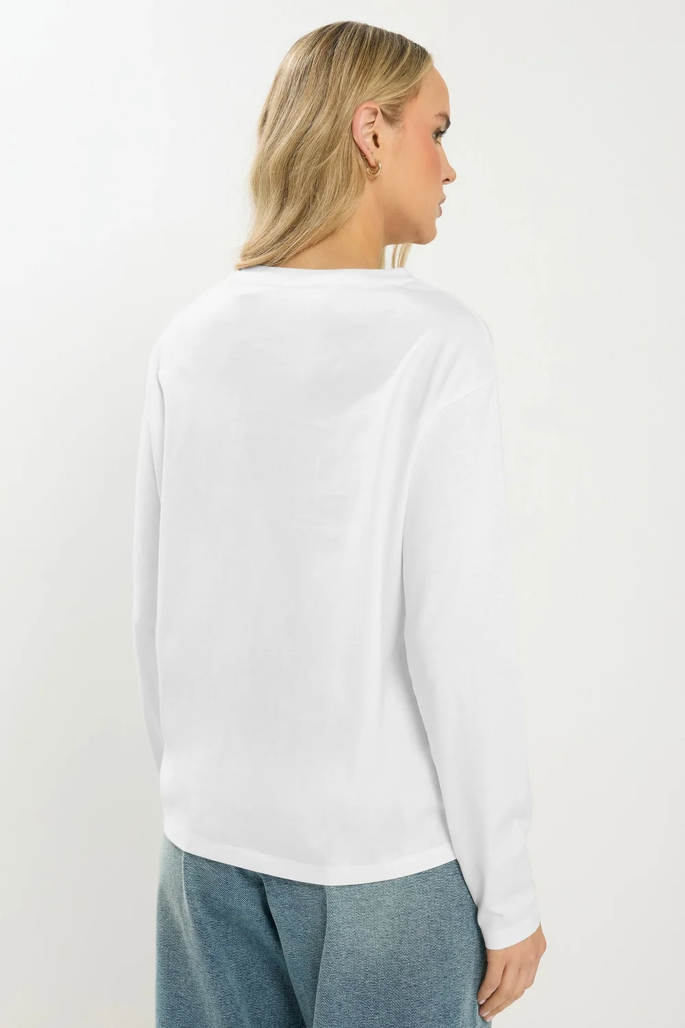 Long Tall Sally White 'Matcha Club' Slogan Long Sleeve T-Shirt - Size 18 Image 3