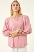 Roman Rose Broderie Detail Tunic Top - Size 14 Image 2