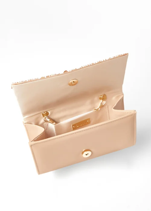 Quiz Natural Sequin Embellished Clutch Bag - One Size Image 2