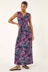 Roman Pink Paisley Twist Front Maxi Dress - 16 Image 2