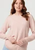 Izabel London Pink Sparkle Detail Floral Embroidered Jumper - 14 Image 3