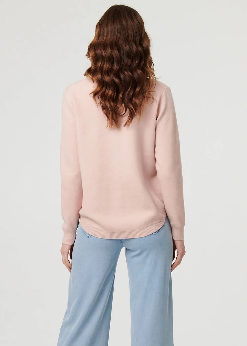 Izabel London Pink Sparkle Detail Floral Embroidered Jumper - 14 Image 2