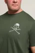 BadRhino Khaki Green Skull & Crossbones Graphic T-Shirt - 4XL Image 5