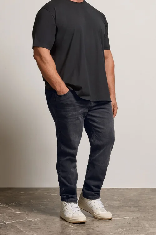 BadRhino Black Washed Straight Leg Stretch Jeans - 36/L34 Image 2