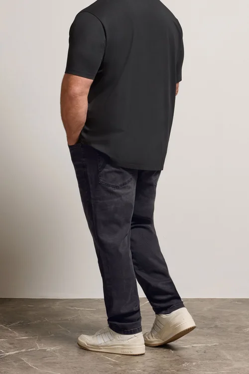 BadRhino Black Washed Straight Leg Stretch Jeans - 36/L34 Image 4