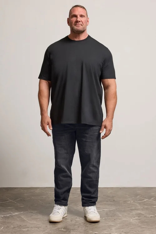 BadRhino Black Washed Straight Leg Stretch Jeans - 36/L34 Image 3