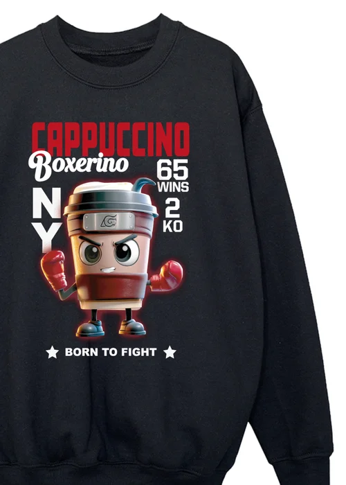 Ada & Ted Brain Rot Cappuccino Boys Black Graphic Sweatshirt (3-13 Years) - 7-8 Yrs Image 2