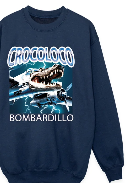 Ada & Ted Brain Rot Crocoloco Boys Navy Blue Graphic Sweatshirt (3-13 Years) - 5-6 Yrs Image 2