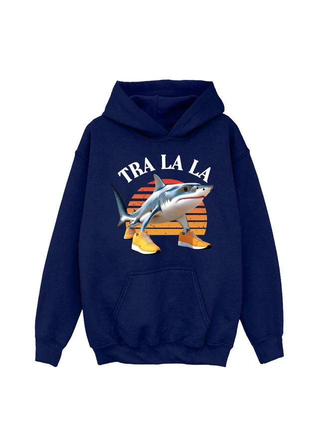 Ada & Ted Brands In Brain Rot Tra La La Sun Boys Navy Blue Graphic Hoodie (3-13 Years)