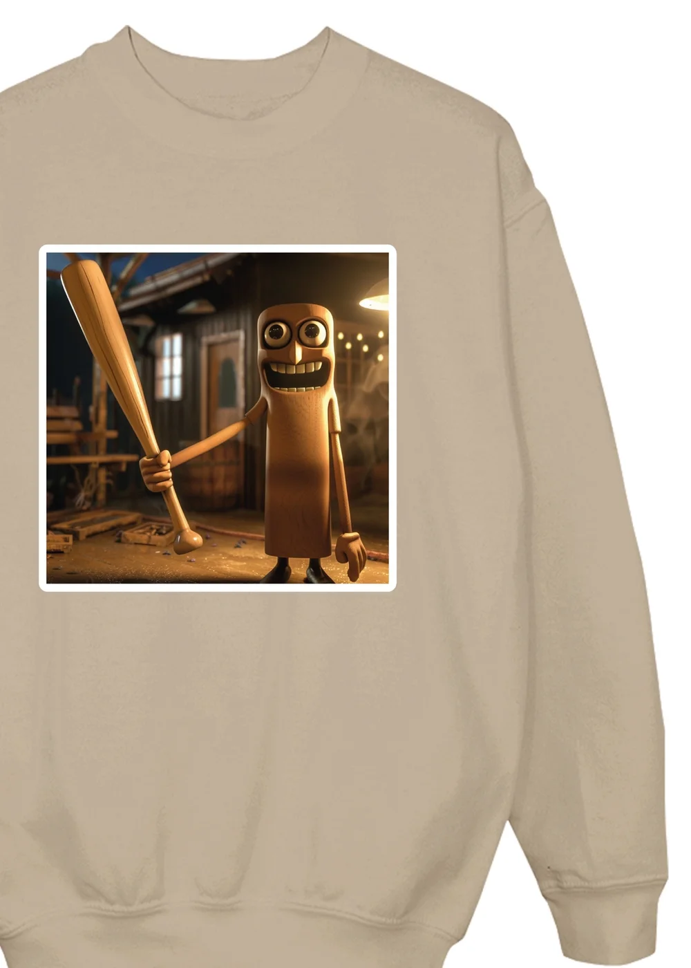 Ada & Ted Brain Rot Tung Tung Sahur Boys Sand Graphic Sweatshirt (3-13 Years) - 12-13 yrs Image 2