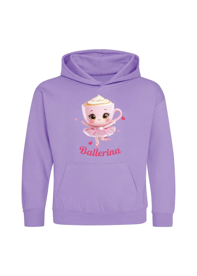 Ada & Ted Brands In Brain Rot Ballerina Girls Lavender Graphic Hoodie (3-13 Years)