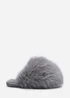 Where's That From Inez Ultimate Fluffy Grey Fur Mule Slippers - Size 6 Image 2