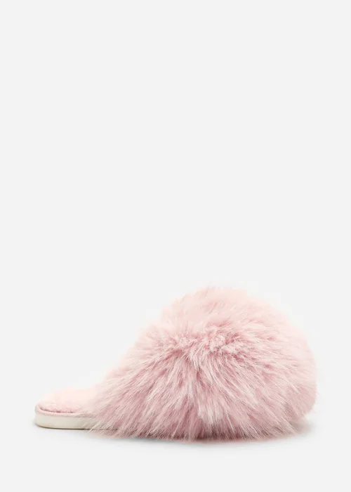 Where's That From Keira Pink Extreme Fluffy Oversized Faux Fur Slippers - 5 Image 1